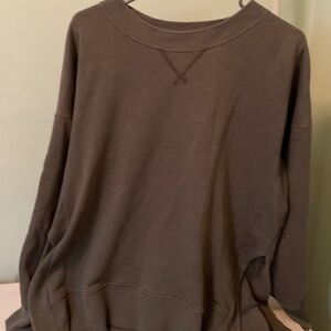 Aerie Womens Olive Green Long Sleeve Sweatshirt Size Small